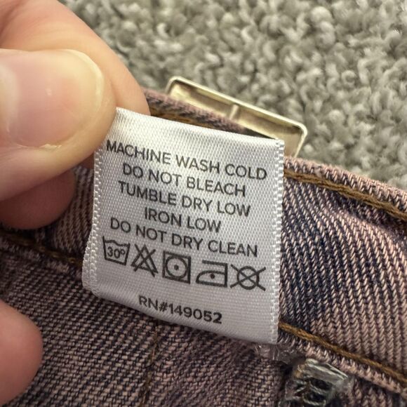 Fashion Nova Skirt Womens XL Pink Denim Pleated Mini Belted Raw Hem Micro Grunge - Picture 8 of 11